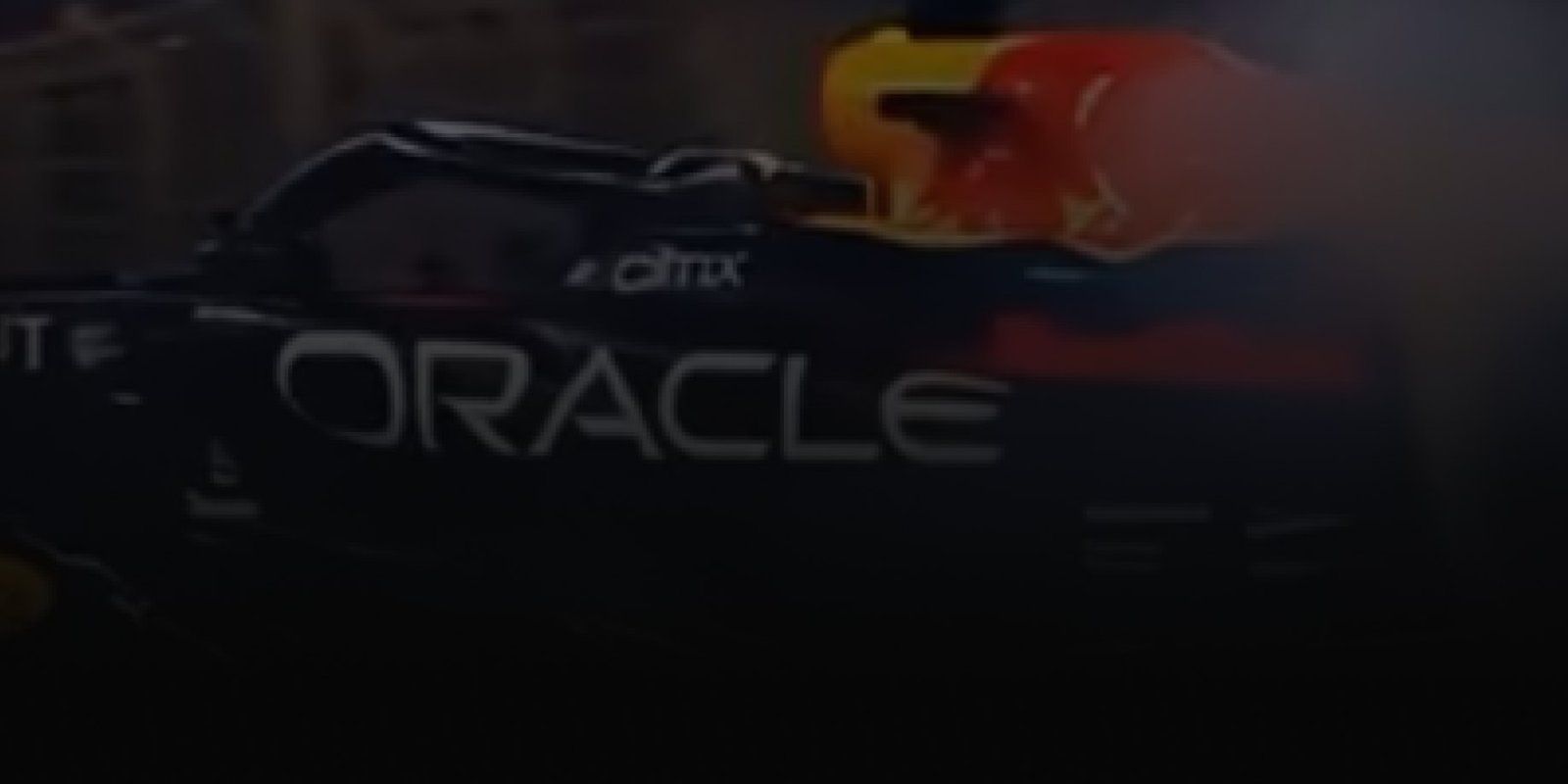A Formula 1 car under the lights